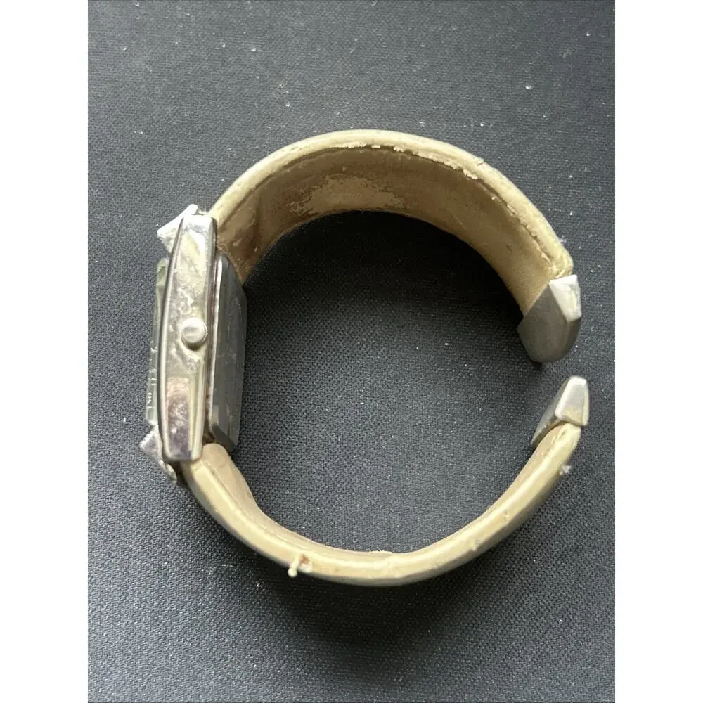 Ashley Stewart Silver Tone Case Gold Tone Dial And Band Women’s Cuff Watch